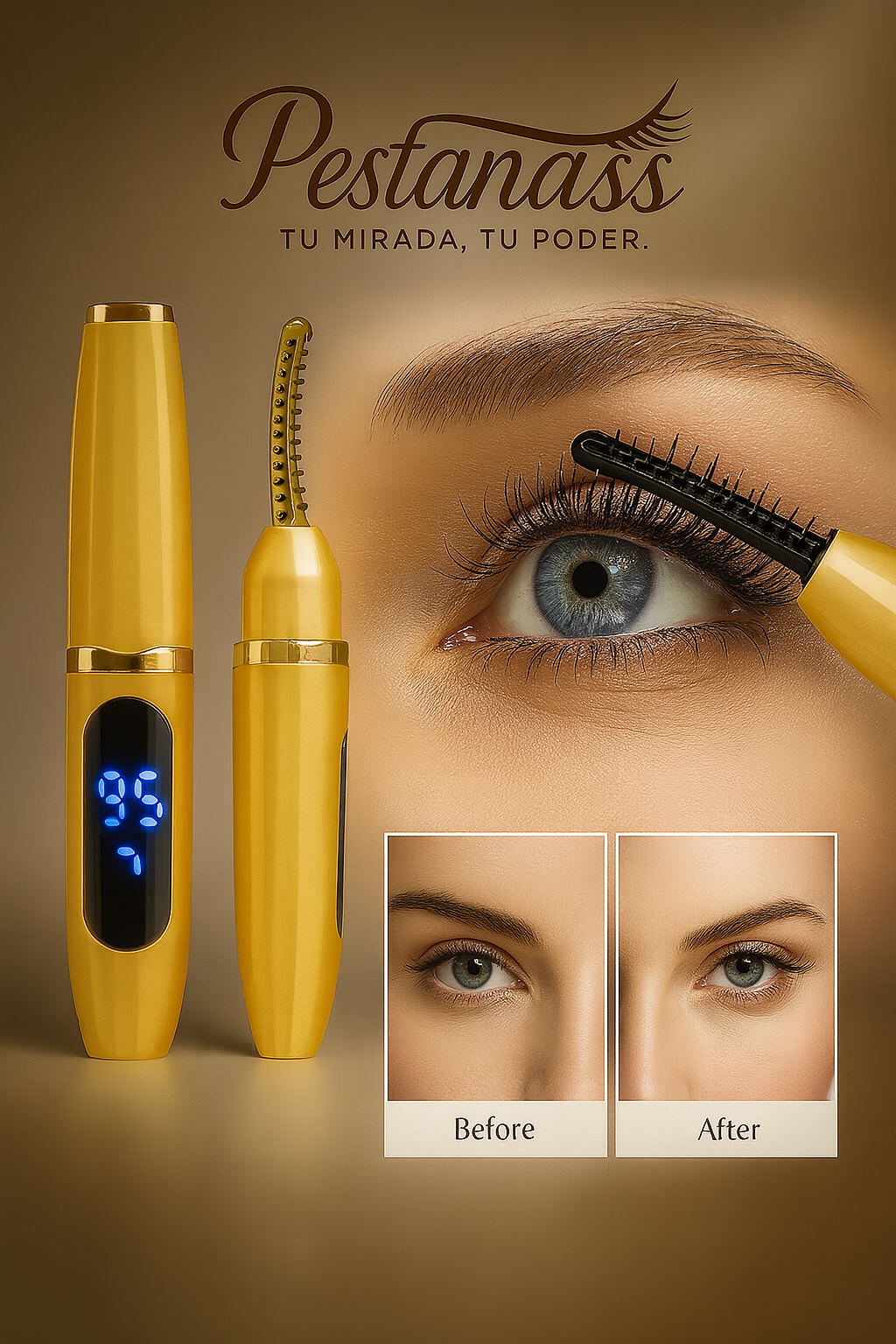 Rizador de pestañas eléctrico, rizador de planchado, Cero Daño, más Natural, calefacción, pantalla Digital, rizador de pestañas, rizo de larga duración